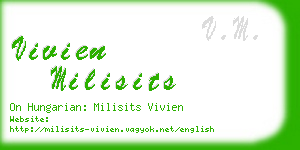 vivien milisits business card